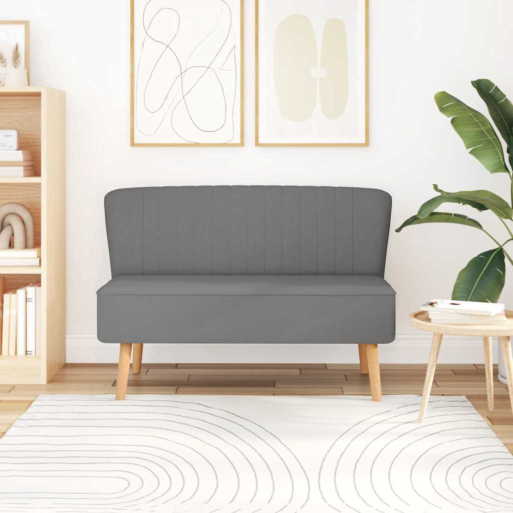 világosszürke szövetkanapé 117 x 55,5 x 77 cm