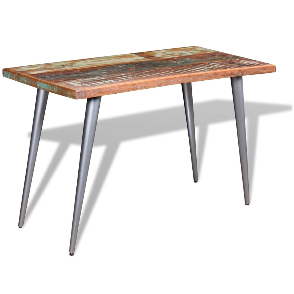 tömör újrahasznosított fa étkezőasztal 120 x 60 x 76 cm tömör újrahasznosított fa étkezőasztal 120 x 60 x 76 cm