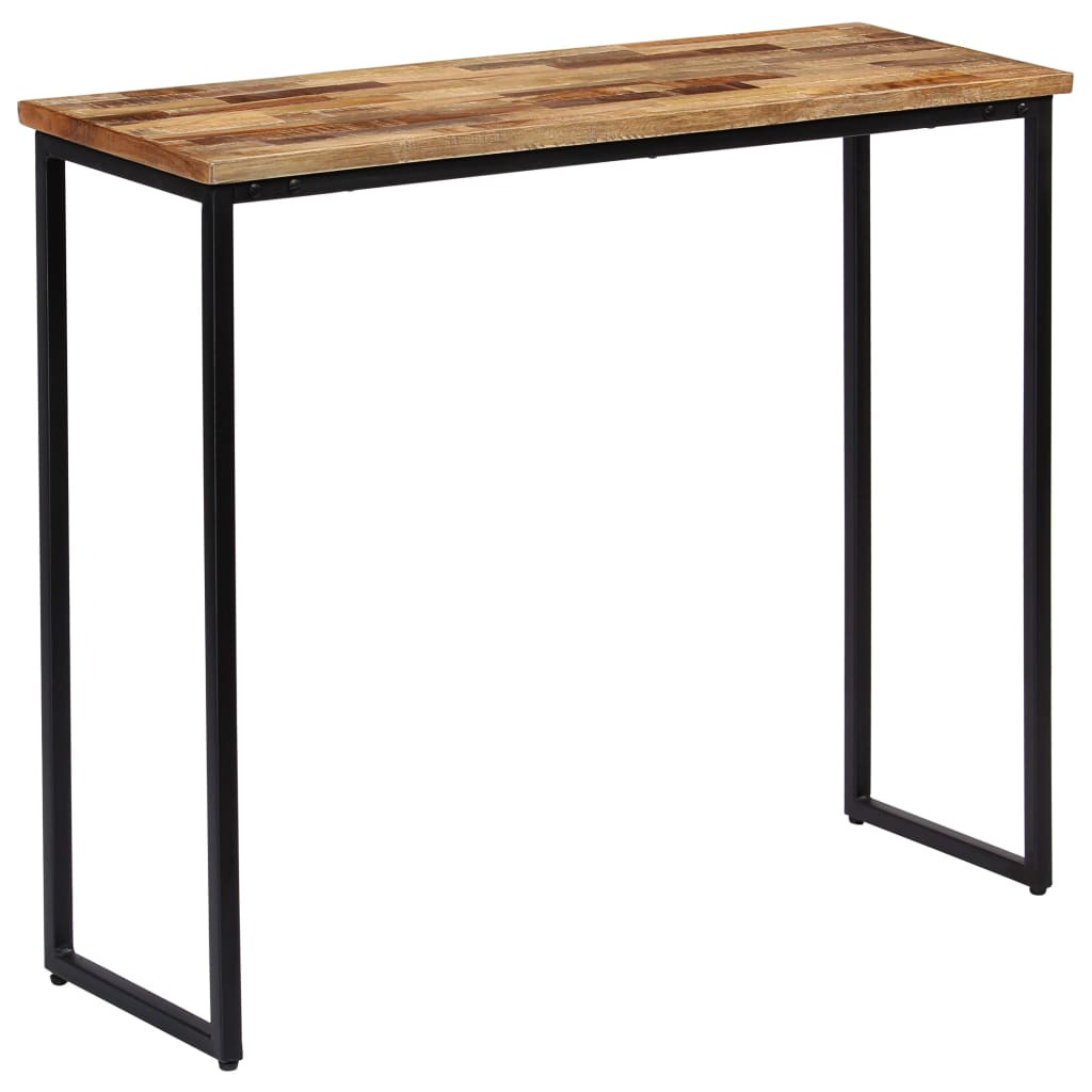 újrahasznosított tömör tíkfa konzolasztal 90 x 30 x 76 cm