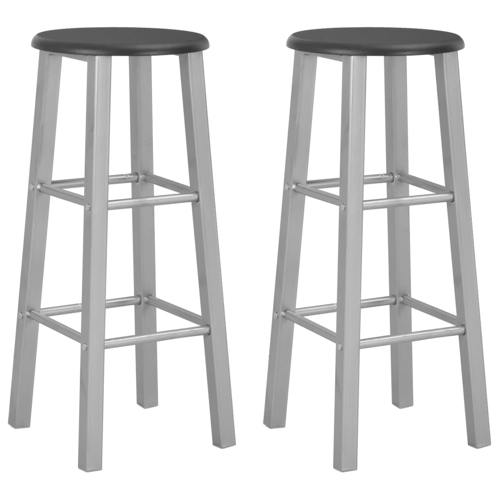 2 db ezüstszínű MDF bárszék 2 db ezüstszínű MDF bárszék