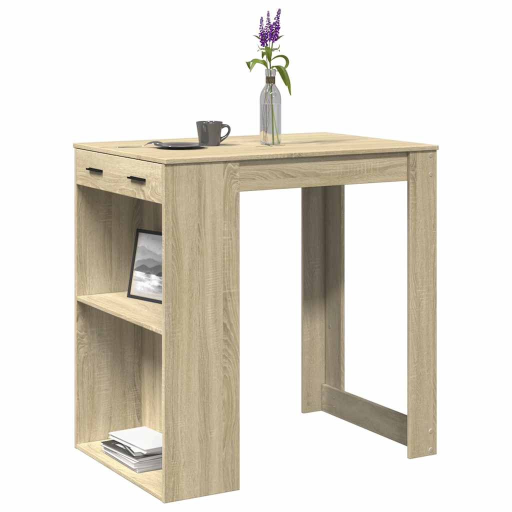 vidaXL sonoma tölgy színű szerelt fa bárasztal 102 x 70 x 103,5 cm
