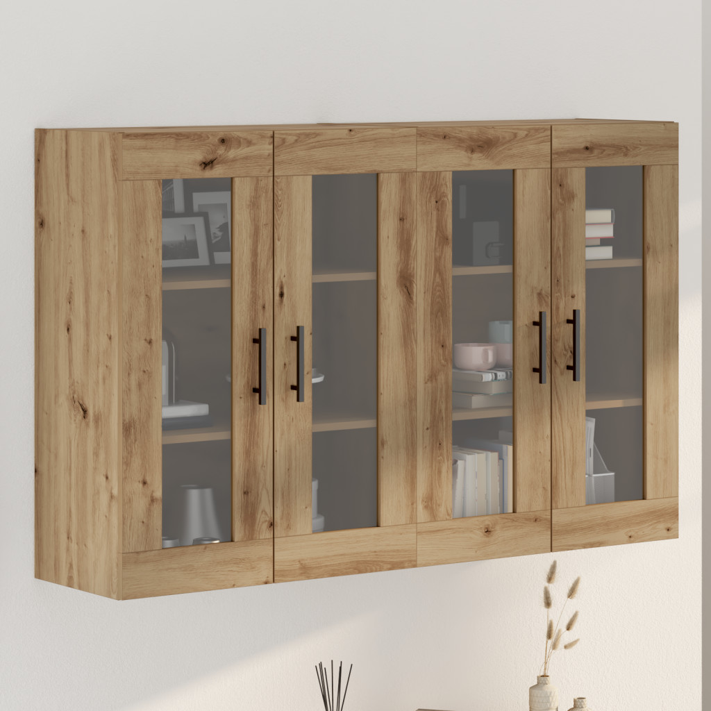 Fali Szekrények 2 db Artisan Tölgy 69.5x34x90 cm Mérnöki Fa