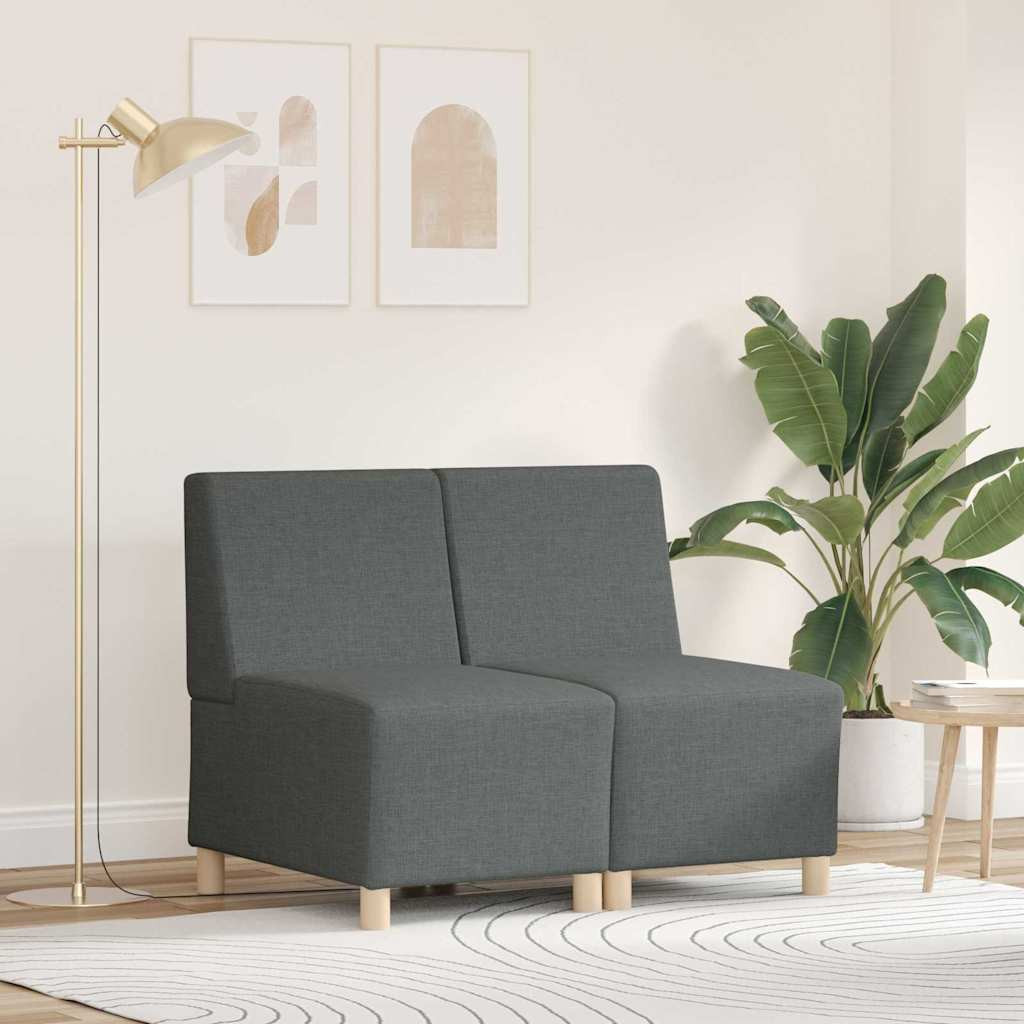 Karfa Nélküli Modularis Kanapé Egység 2 pcs Sötétszürke