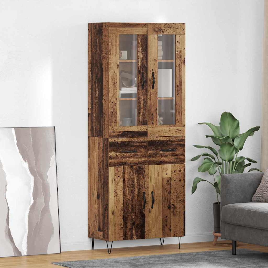 Magasfiú fiókkal Öreg fa 69,5 x 34 x 180 cm Faanyag