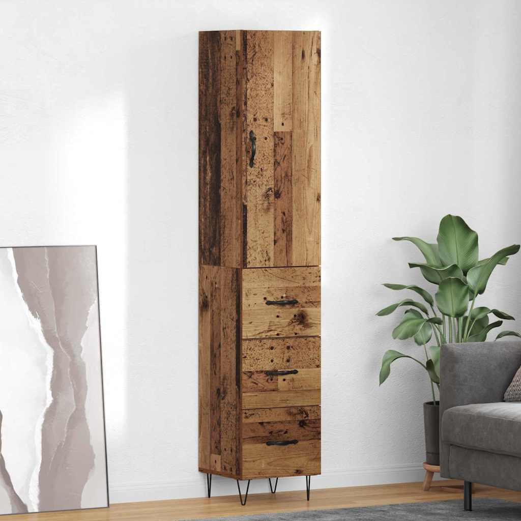 Magasfiú fiókkal Régi fa 69,5 x 34 x 180 cm Faanyag
