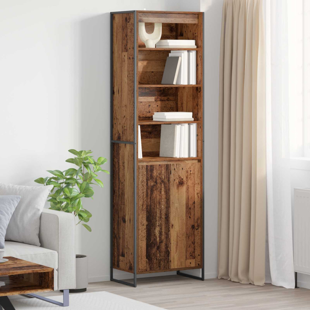 Magas szekrények 2 pcs Öreg fa 60 x 36 x 300 cm Faanyag