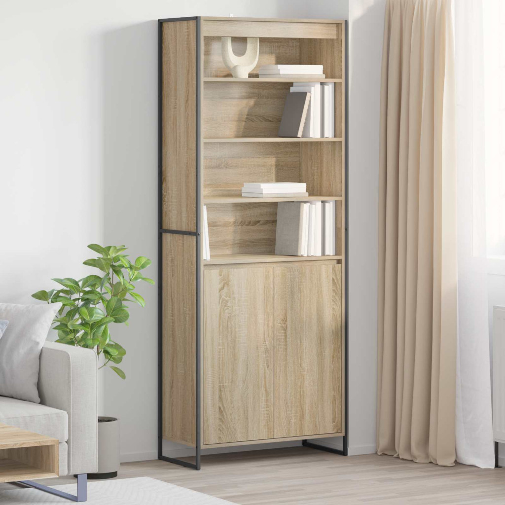 Magas szekrények 2 pcs Sonoma 79 x 36 x 200 cm Faanyag