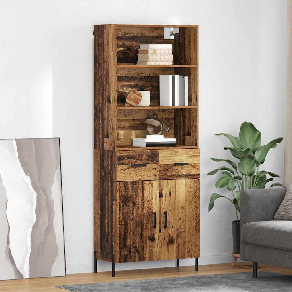 Magasfiú fiókkal Öreg fa 69,5 x 32,5 x 180 cm Faanyag