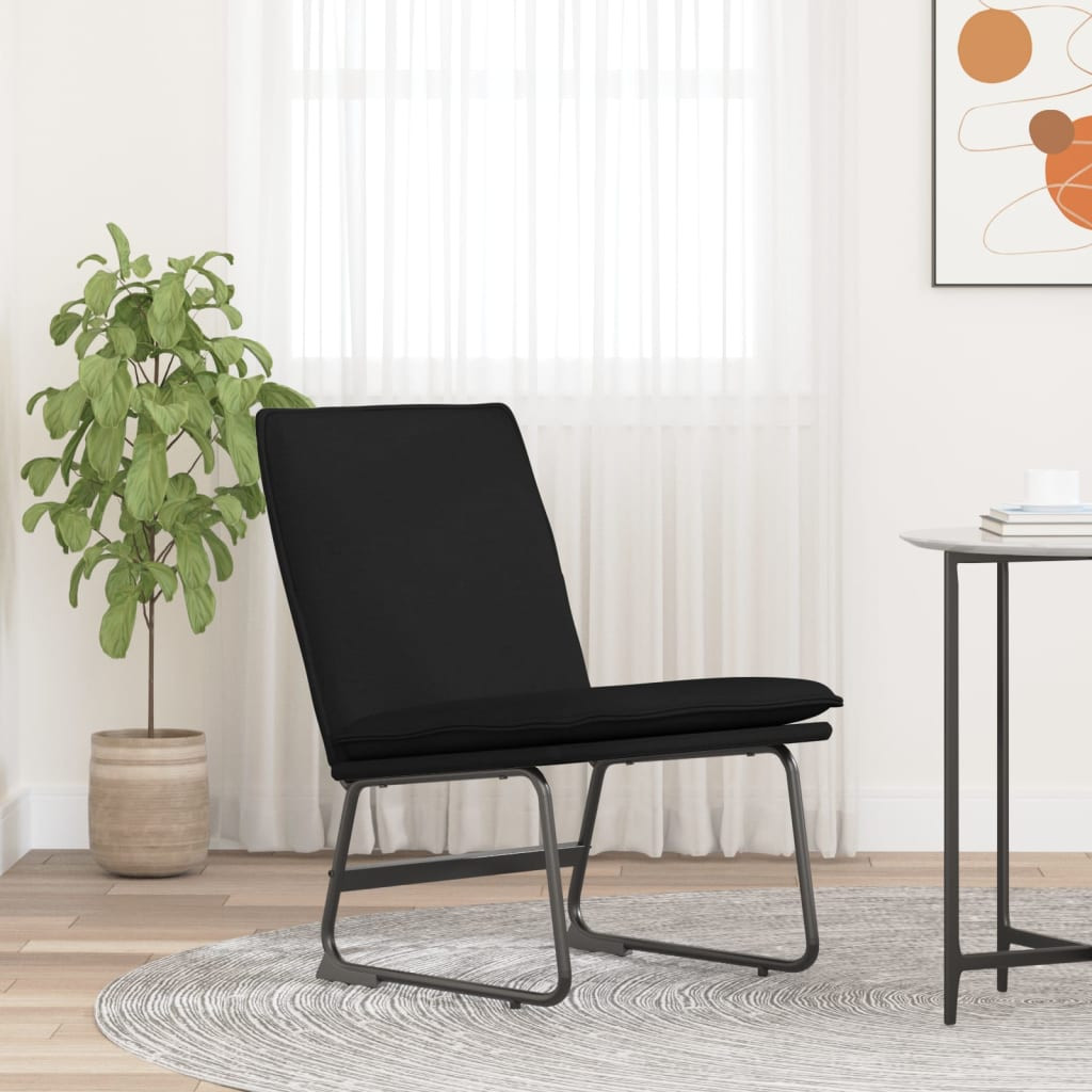 fekete szövet pihenőszék 52 x 75 x 76 cm
