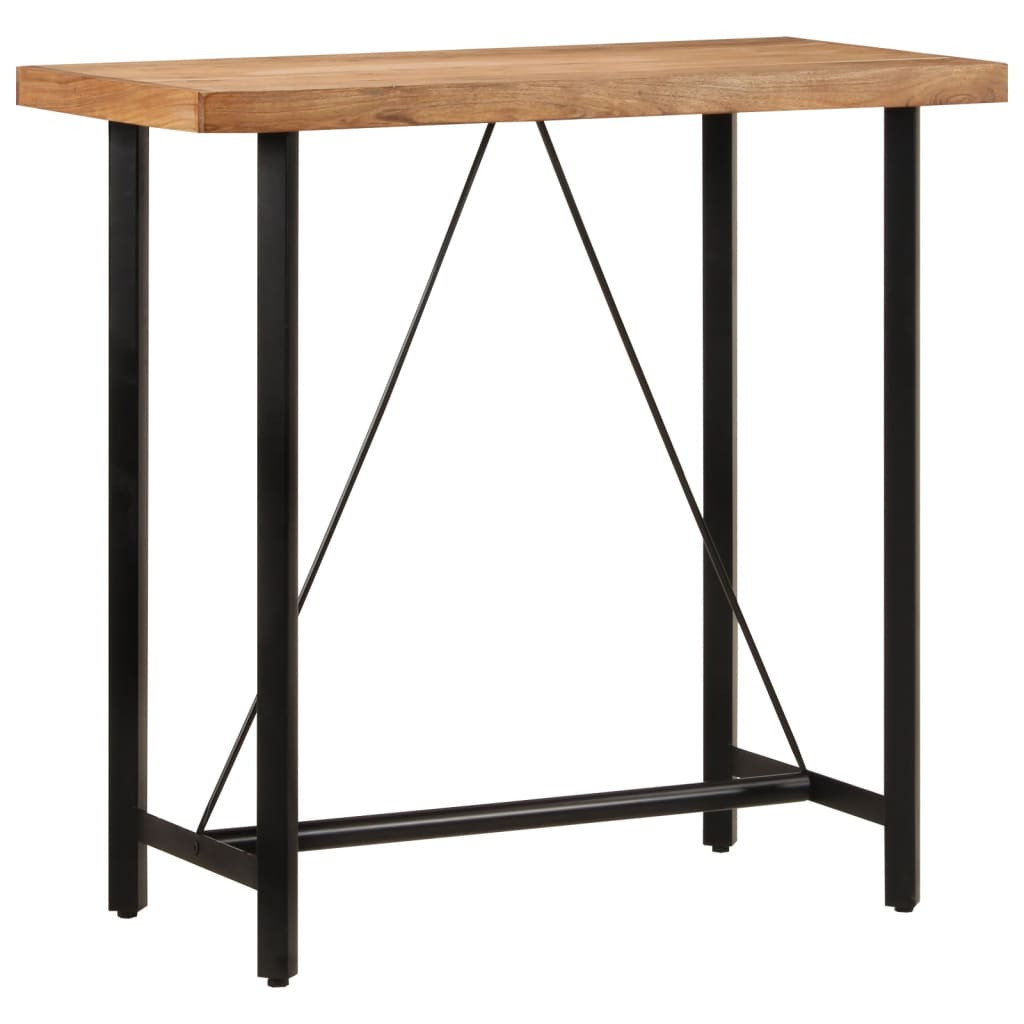 tömör akácfa és vas bárasztal 110 x 55 x 107 cm