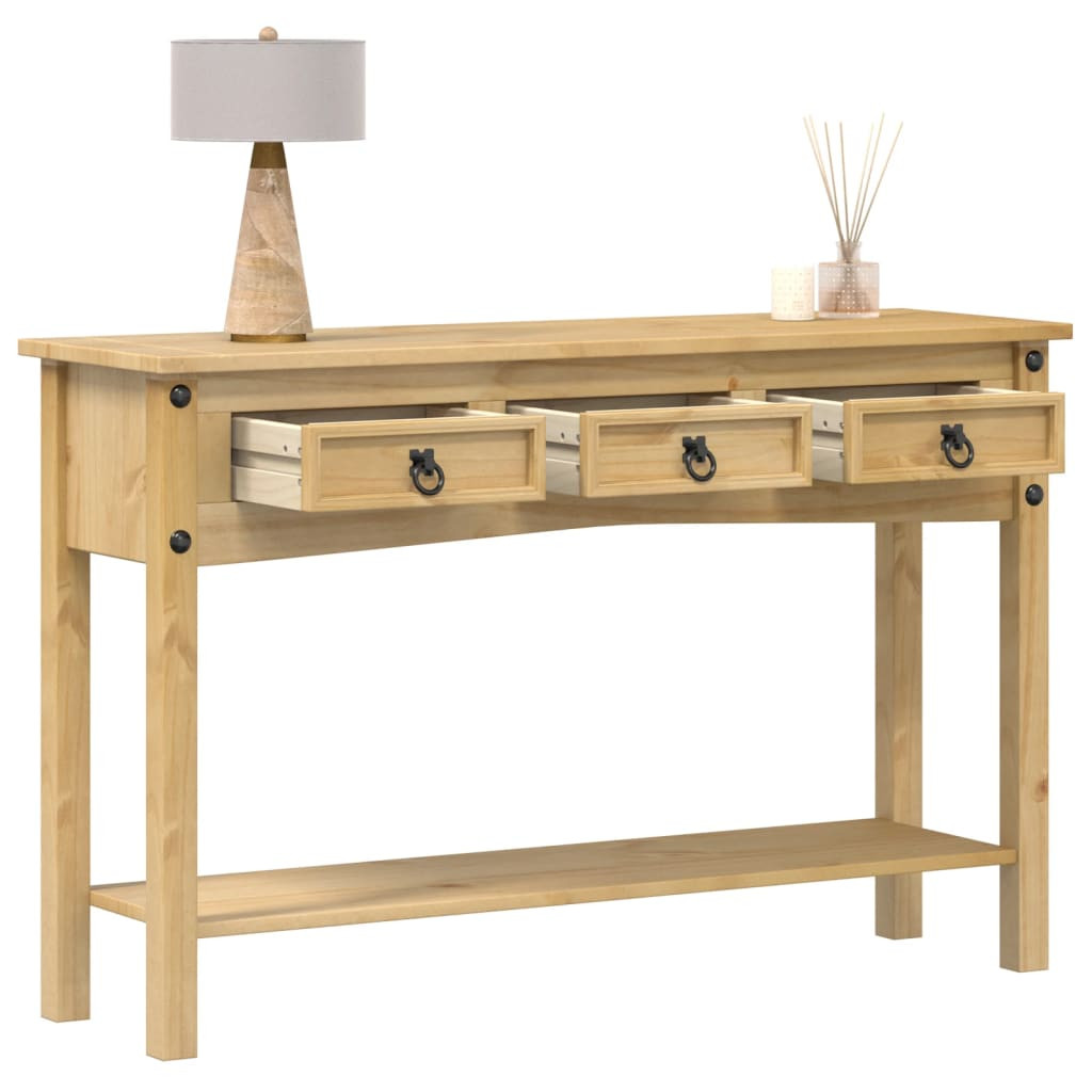 Corona tömör fenyőfa konzolasztal 114 x 34,5 x 73 cm