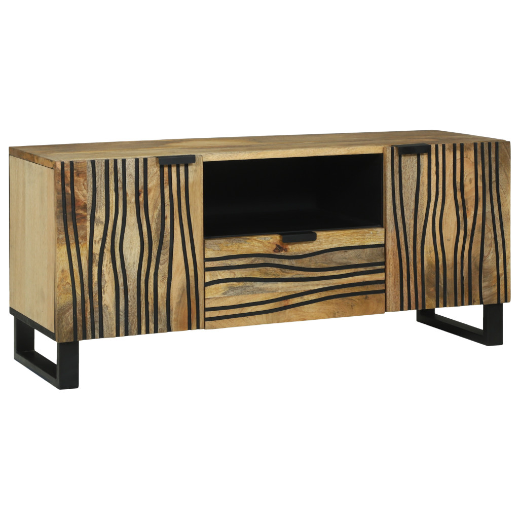 TV Szekrény - 105 x 33,5 x 46 cm, Tömör Mangófából