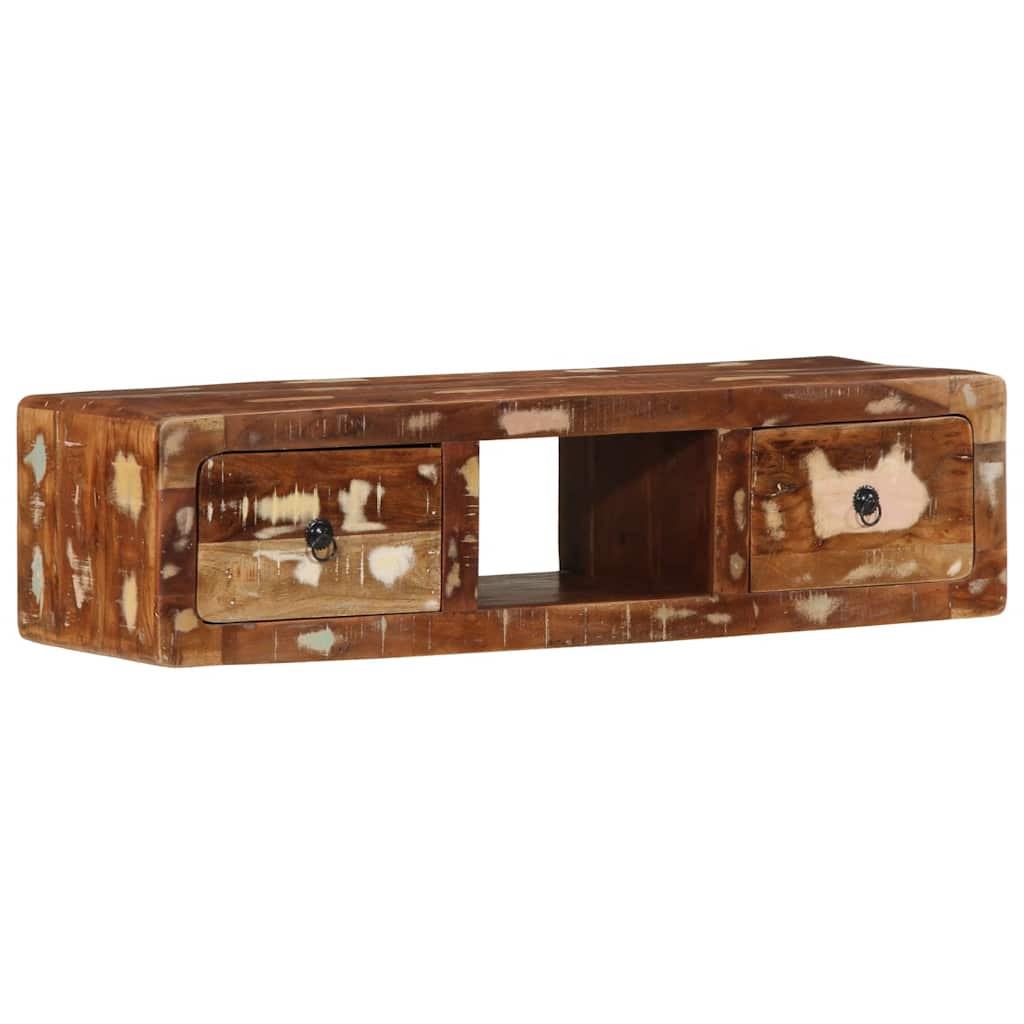 tömör újrahasznosított falra szerelhető TV-szekrény 100x32x25cm