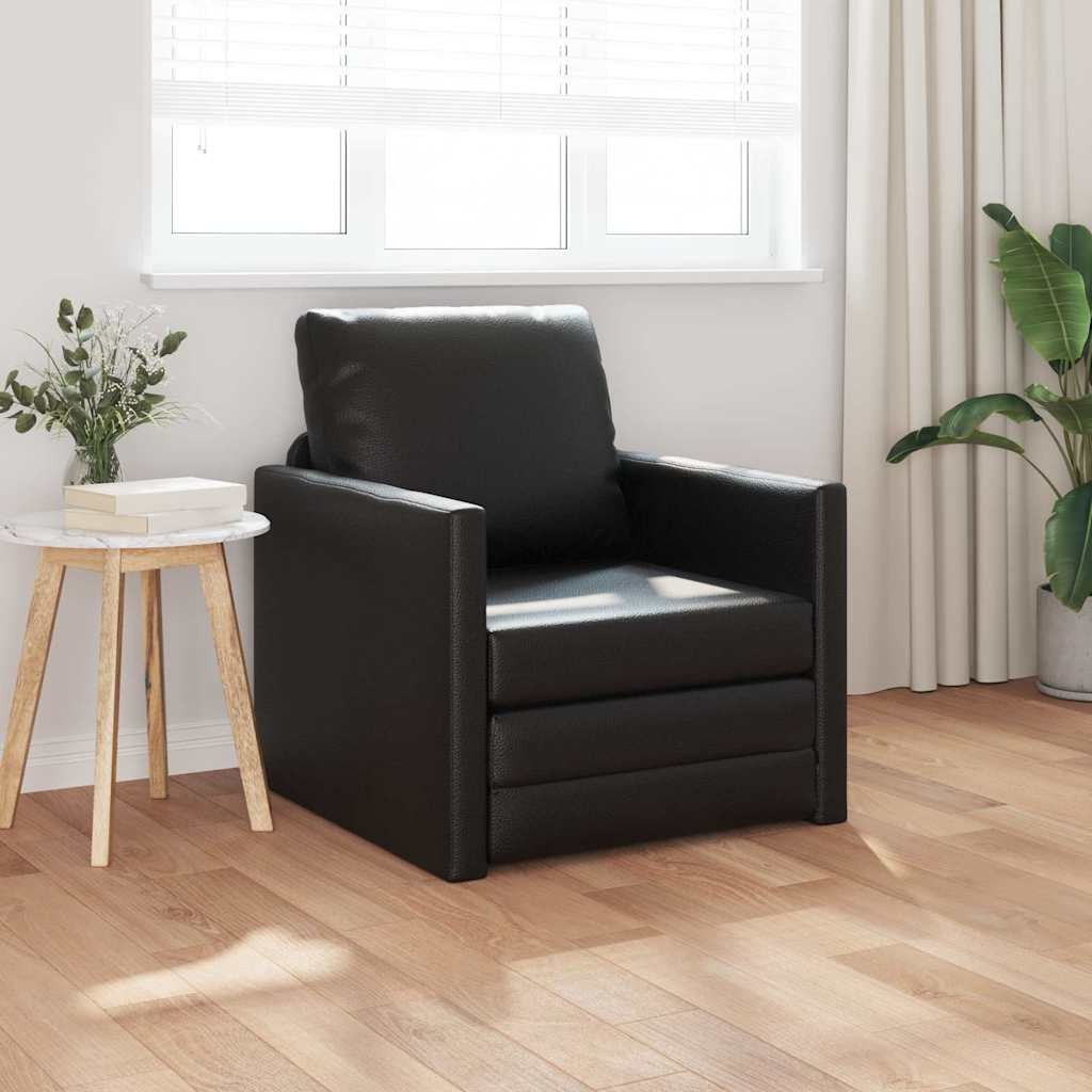 vidaXL Kanapéágy 60cm Fekete Mübőr
