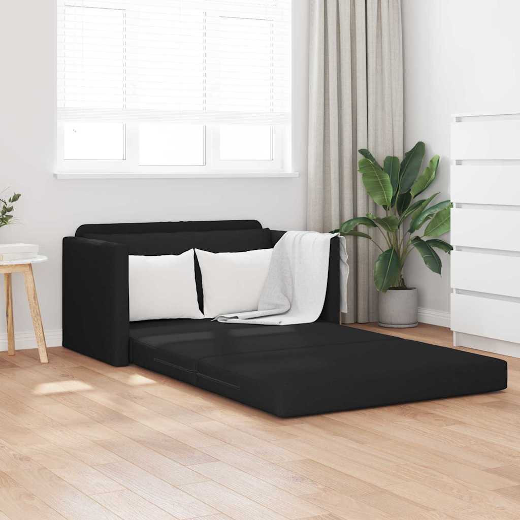 Kanapéágy 110cm Fekete szövet