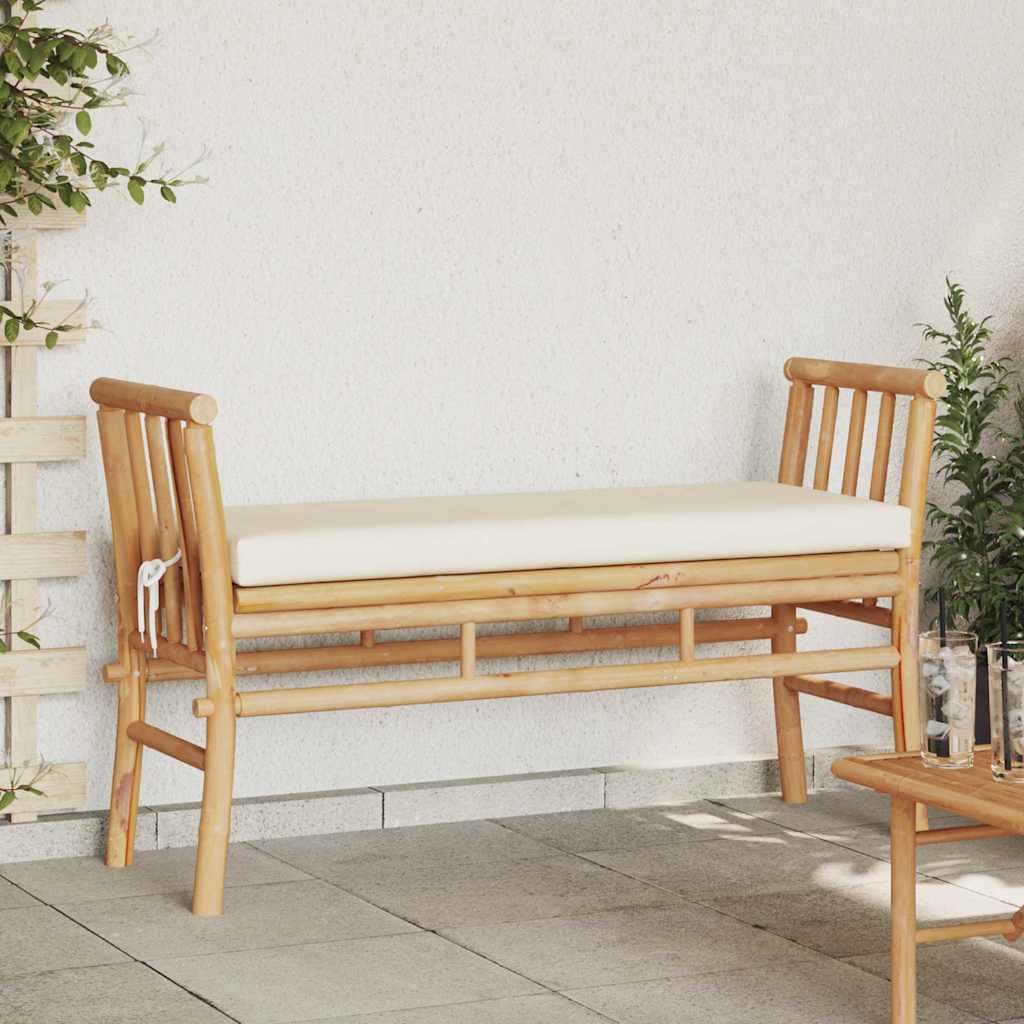 Kerti pad párnával 110 cm Bambusz
