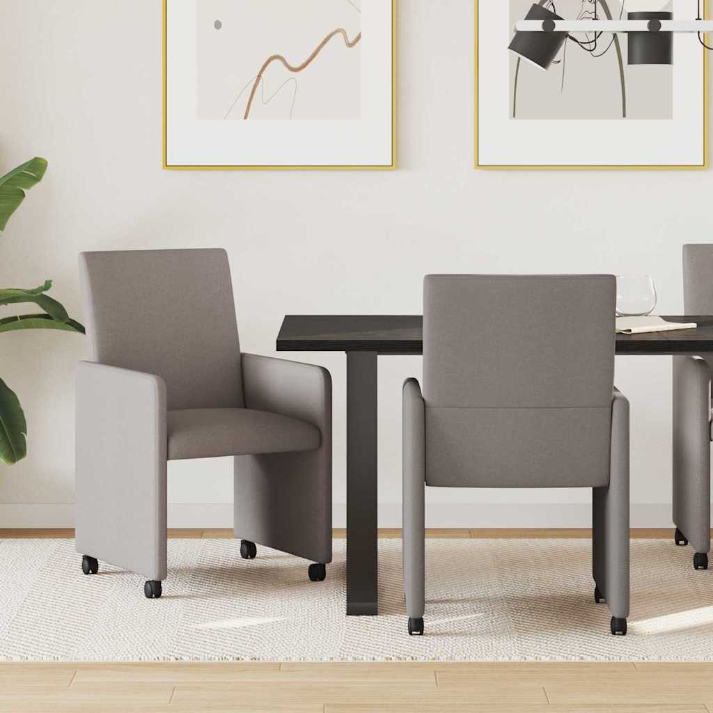 Kerekes Étkező Székek 2 pcs Tópszínű 57 x 66 x 94 cm szövet