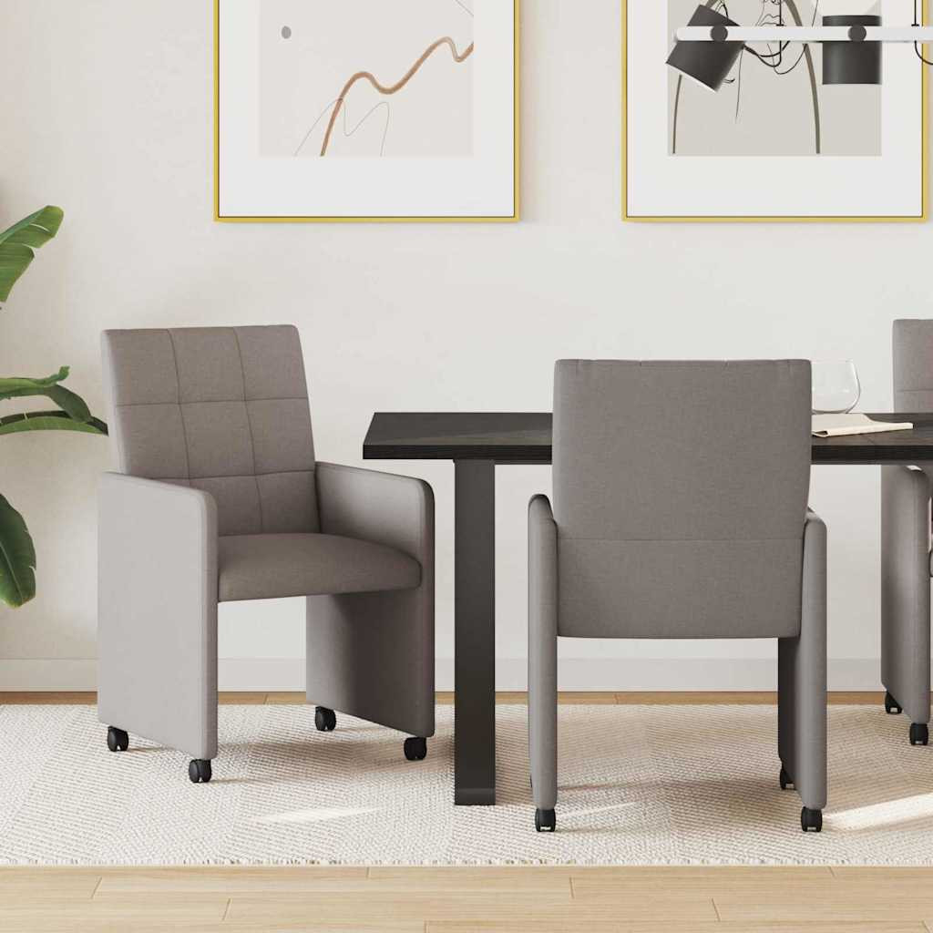 Kerekes Étkező Székek 2 pcs Tópszínű 58 x 65 x 94 cm szövet