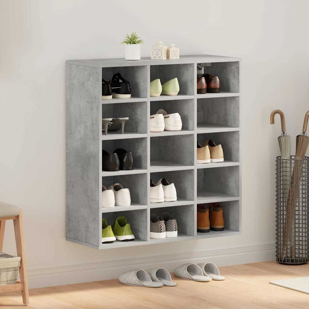 Cipősszekrény Beton szürke 77.5 x 30 x 83.5 cm Faanyag
