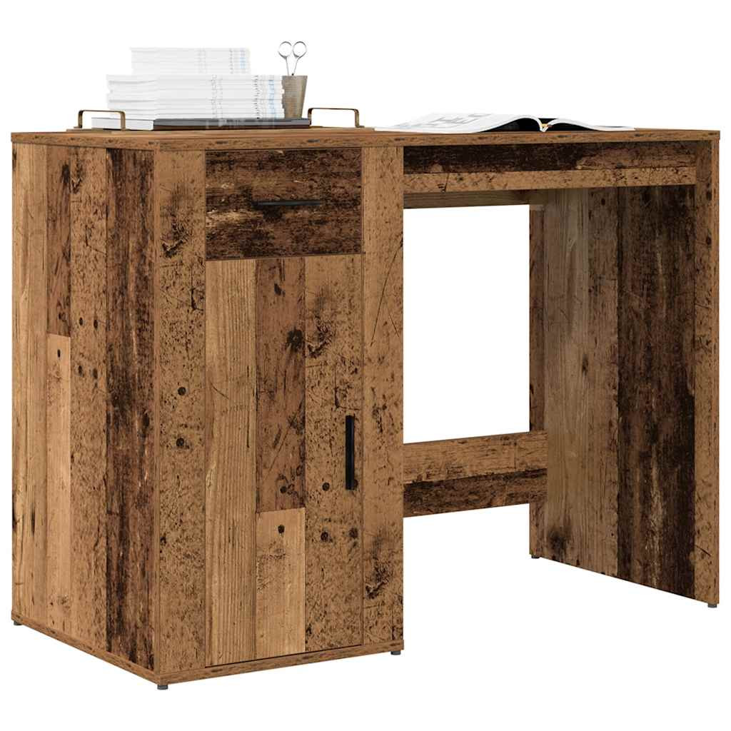 antik fa színű szerelt fa íróasztal 100 x 49 x 75 cm
