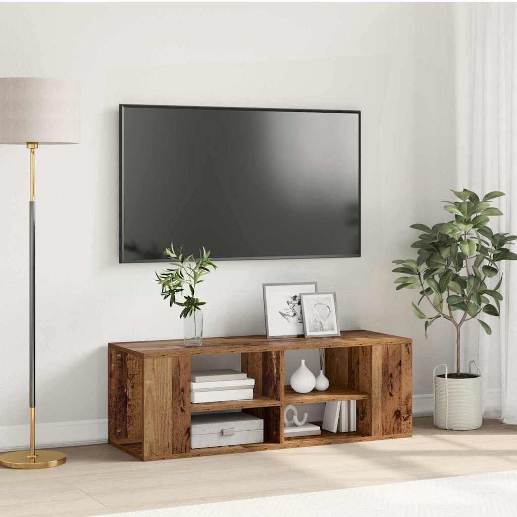 Fali TV szekrény Régi fa 102 x 35 x 35 cm Faanyag