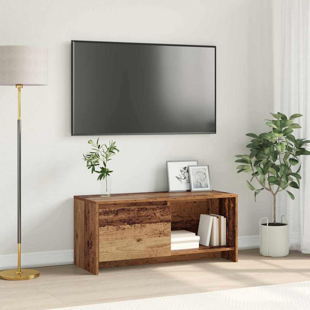 TV állvány Régi fa 90 x 35 x 40 cm Faanyag