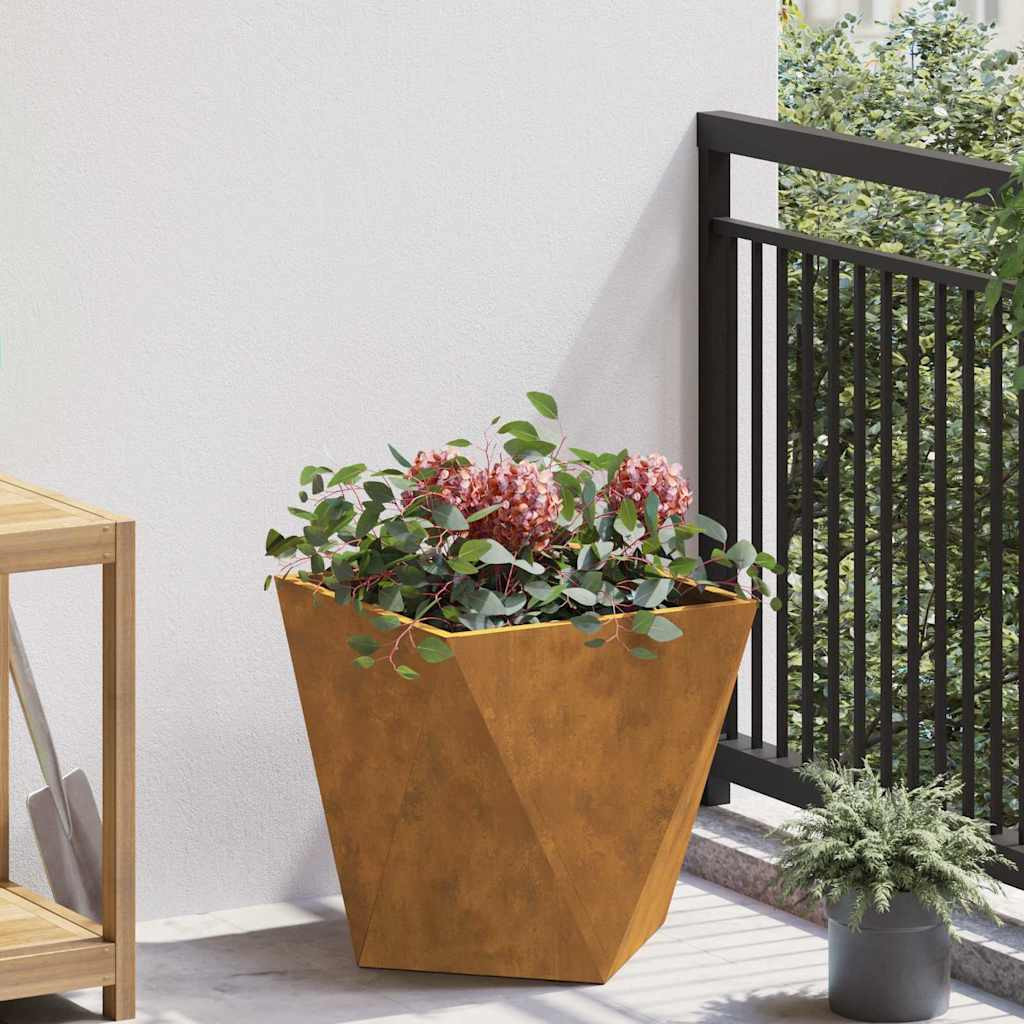 Növénytartó Rozsdás 40 x 40 x 40 cm Időjárásálló acél