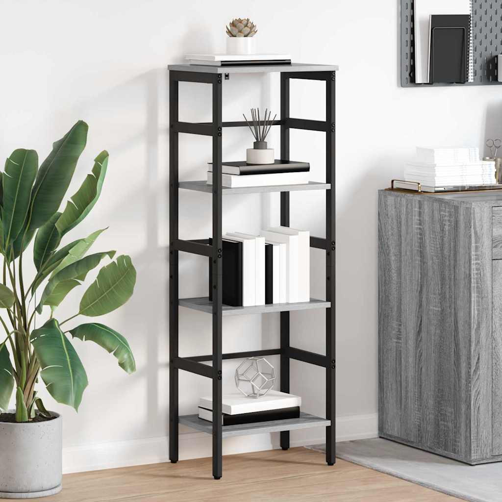 Könyvespolc Szürke Sonoma 40 x 29,5 x 115 cm Faanyag