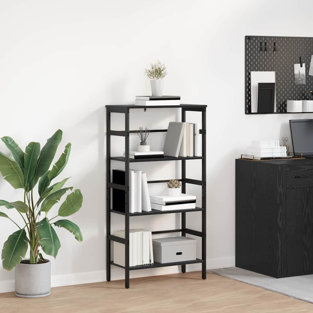 Könyvespolc Fekete tölgy 60 x 29,5 x 115 cm Faanyag
