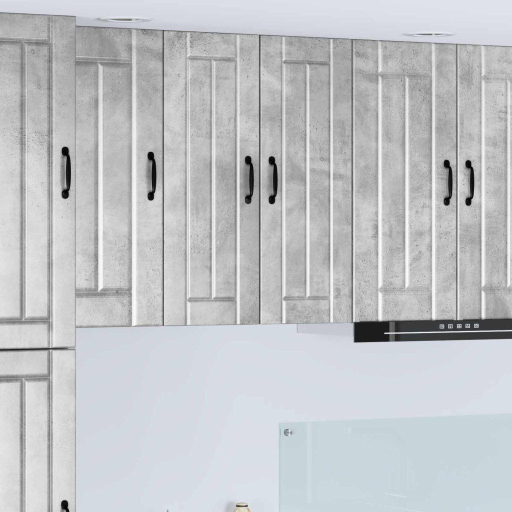 Konyhaszekrény 2 pcs Beton Szürke 30 x 31 x 80 cm Faanyag