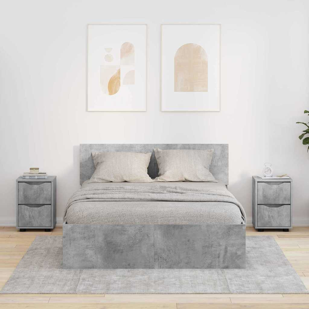 Éjjeliszekrények 2 pcs Beton Szürke 30,5 x 30 x 43 cm Faanyag