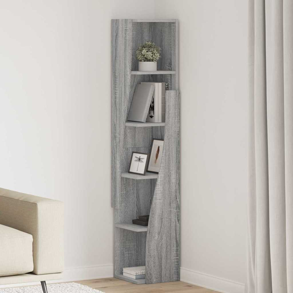 Sarokszekrény Szürke Sonoma 27,5x27x140cm Faanyag