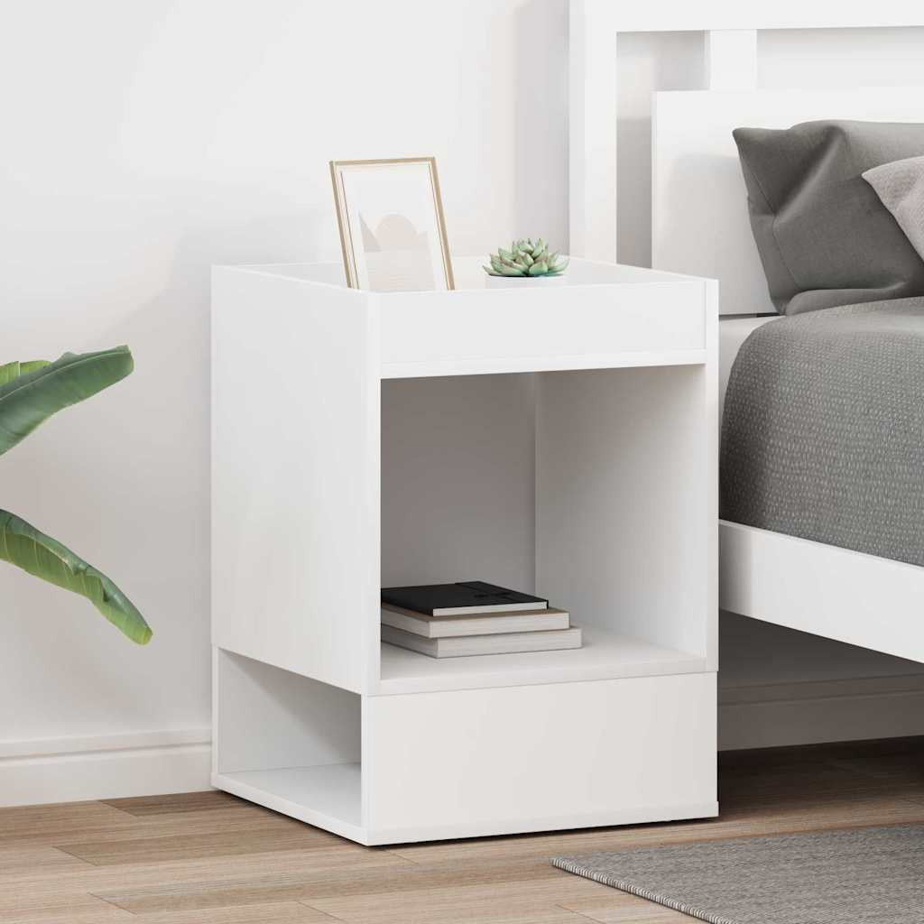 vidaXL Végasztal 2 pcs Fehér 40 x 40 x 56 cm Faanyag